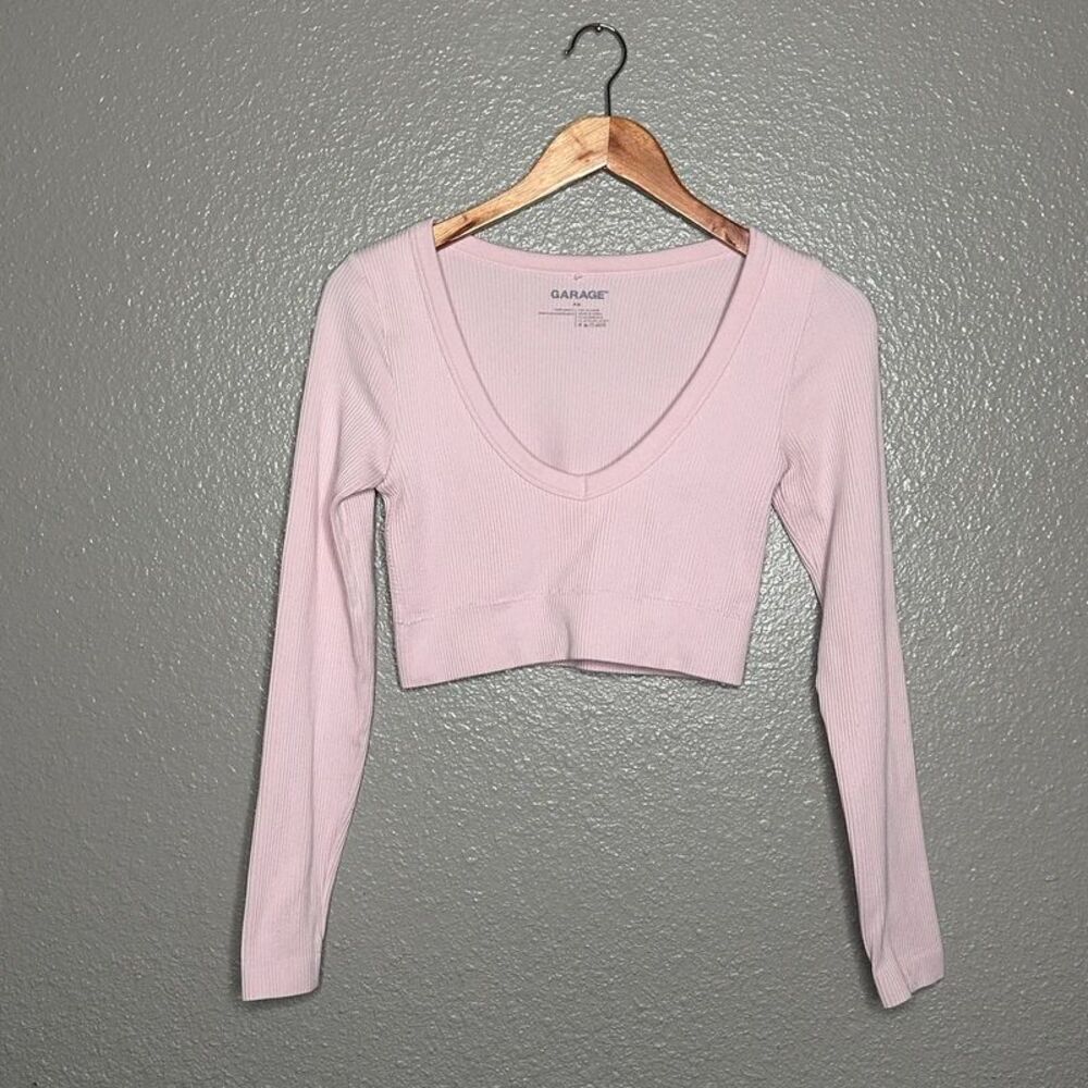 Garage Long sleeve pink top